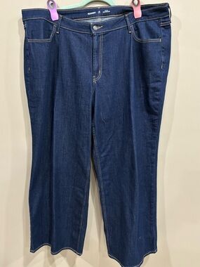 Old Navy WOW Dark Indigo High-Rise Wide Leg Jeans